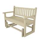  Earth Friendly Sand and Sea Outdoor Patio Glider Bench   Khaki