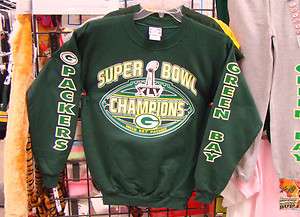 GREEN BAY PACKERS Superbowl Champions, GREEN Sweatshirt S, M, L, XL 