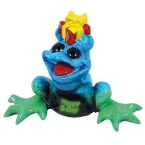 Kittys Critters 8676 Happy B Day Birthday Frog, 3 Inch Tall, Multi 