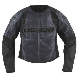  Icon Overlord Type 1 Womens Motorcycle Jacket Black 