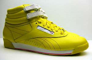   HI BRIGHTS FS Womens Reebok Shoes Sneakers YELLOW PINK 8 8.5 9  