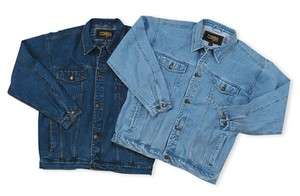 Mens Classic Style Denim Jacket. Retro Blue Jean Jacket.  
