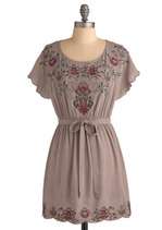 Down to Earth Dress  Mod Retro Vintage Printed Dresses  ModCloth