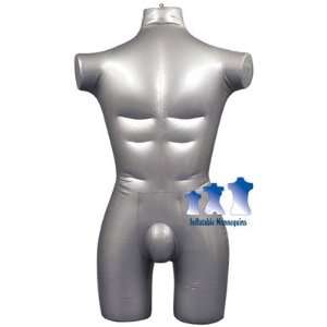  Inflatable Mannequin, Male 3/4 form, Silver