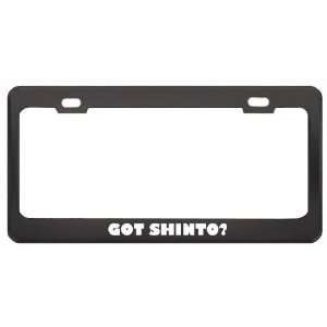 Got Shinto? Last Name Black Metal License Plate Frame Holder Border 