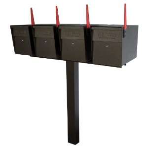   Copper Ultimate High Security Locking Quadruple Mailbox & Post Package