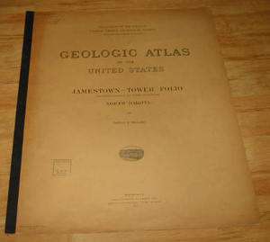 1909 Geologic ATLAS Jamestown Tower North Dakota   MAPS  