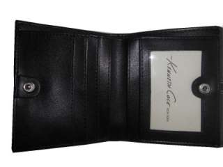 Ladies Black Genuine leather Crocodile Patterned Trifold Wallet