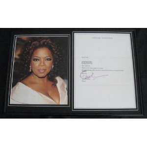 Oprah Winfrey Signed Framed 1993 Letter From Show Guest Oprah Winfrey 