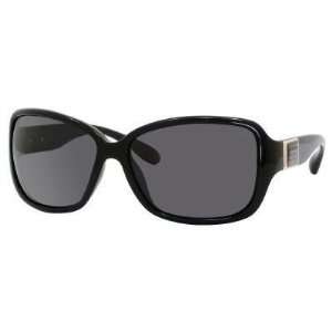   By Mj 182/p Shiny Black/gray Polarized Sunglasses 