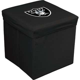   Oakland Raiders 16 Inch Team Logo Storage Cube Ottoman   