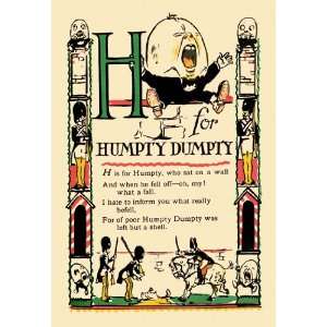  H for Humpty Dumpty 16X24 Giclee Paper