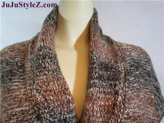 ELLEN TRACY Cognac Shawl Collar Wrap Belted Cardigan Sweater Coat NWT 