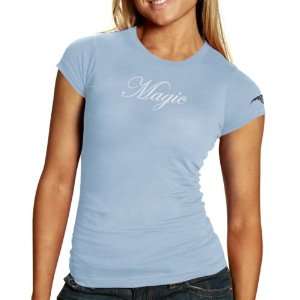 NBA Sportiqe Orlando Magic Ladies Light Blue Script Premium T shirt