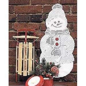  Heritage Lace Christmas Jolly Snowman with Red Buttons 
