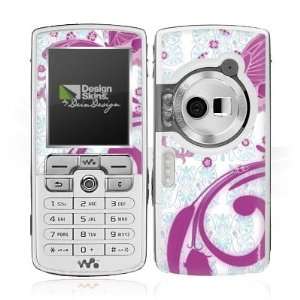  Design Skins for Sony Ericsson W800i   Pink Butterfly 