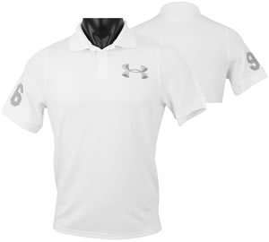 Under Armour Boys Heatgear Big Logo Polo Shirt Save 40%!! White Youth 