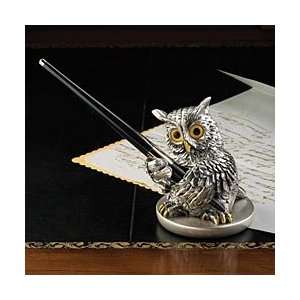 Italian Silver Owl Pen Holder