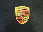 Orig. Porsche Schlüsselanhänger Wappen Leder rot, Original Porsche 