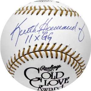  Keith Hernandez Autographed Gold Glove Baseball with 11X 
