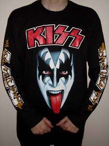 Kiss Gene Simmons Tongue long sleeve T Shirt Size M new  