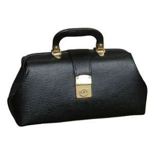  Black Leather Specialist Bags With Brass Fittings 12 x 7 