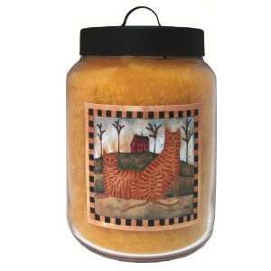   16 Ounce Orange Tree Jar Candle with Cat Walk Folk Art: Home & Kitchen