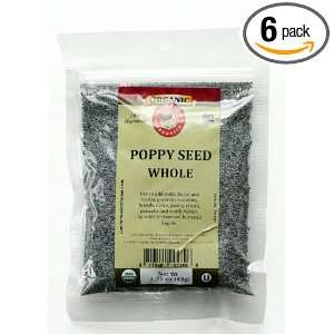 Aromatica Organics Poppy Seed, Whole Premium, 1.75 Ounce (Pack of 6)