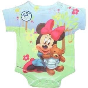   Disney Baby Newborn Girls Minnie Mouse Sublimation Creeper, 6/9M: Baby
