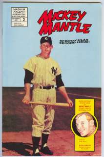 1991 2 Mickey Mantle Yankees Comic Book Magnum Comics Issues #1 & 2 