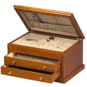  2 Drawer Oak Jewelry Box: Home & Kitchen