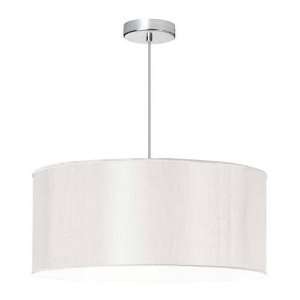   in Satin Chrome with Silk Glow Pearl Drum Shade and