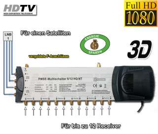 Multischalter 5/12 HQ NT PMSE Sat Verteiler HDTV FullHD Multiswitch 