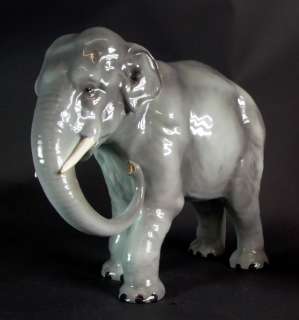 grosser Keramik Elefant   Max Roesler Darmstadt 1930  