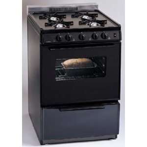  24 Compact Gas Range with Electronic Ignition 1 1/2 Rail 
