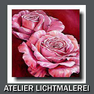   LEINWAND Rosen Blumen ACRYL ORIGINAL roses in love Blüten GEMÄLDE