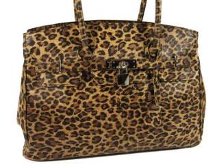   Kult Handtasche XL Tasche Leo Braun Leopard Muster GL551LB  
