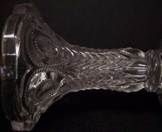 US Glass Georgia Peacock Feather Oil Lamp Circa 1902  
