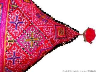 Exquisite embroidered silk Afghan lumbar pillows range from 50 – 70 