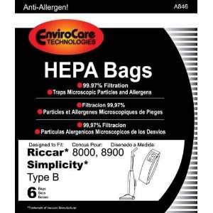  Riccar 8000, 8900 Series / Simplicity Type B Synthetic HEPA Vacuum 