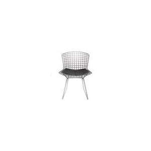  bertoia side chair polished chrome with upholstered seat 
