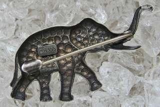 Antikbrosche Elefant Schmuck Elefantenbrosche 835 Silber Brosche 