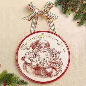    Season of Wonder Believe in Santa Plaque with Ribbon Toys & Games