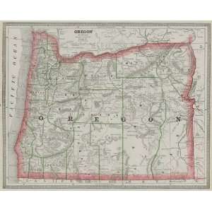  Cram 1884 Antique Map of Oregon