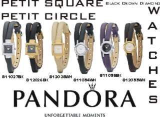 PANDORA BLACK CROWN DIAMOND PETIT SQUARE PETIT CIRCLE  