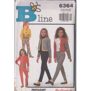  Girls Jacket, Top & Pull On Pants Butterick B Line Sewing 