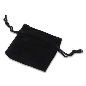 10 Black Velvet Bags Pouches