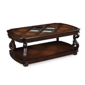   Harcourt Wood Rectangular Cocktail Table (w/ casters): Home & Kitchen