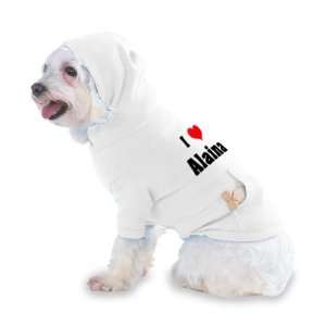  I Love/Heart Alaina Hooded T Shirt for Dog or Cat LARGE 