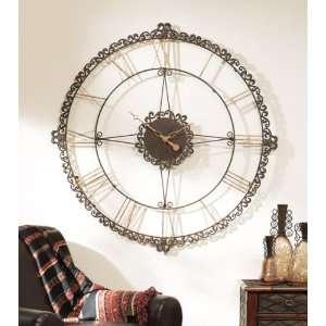 46 Huge Elegant Victorian Circular Scroll Wall Clock  